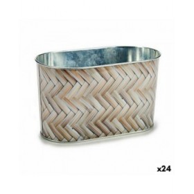 Vaso Ibergarden H18A3527D Metallo vimini Ovale 11,5 x 12 x 22,5 cm (24 Unità)