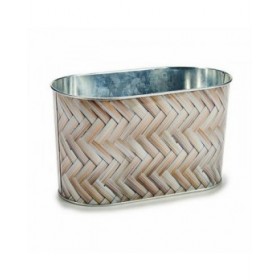 Vaso Ibergarden H18A3527D Metallo vimini Ovale 11,5 x 12 x 22,5 cm (24 Unità)
