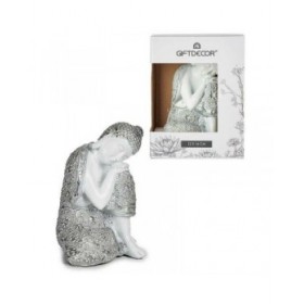 Statua Decorativa Buddha Seduto 10,5 x 15 x 12 cm (8 Unità)