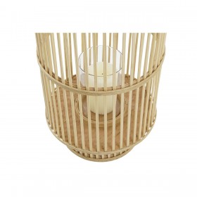 Portacandele DKD Home Decor Cristallo Bambù (26 x 26 x 69 cm)