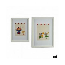 Quadro Circo Multicolore Legno 33 x 3 x 43 cm