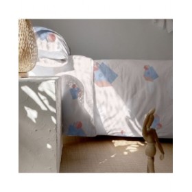Set di copripiumino HappyFriday Happynois Neighbourhood Multicolore Singolo 2 Pezzi