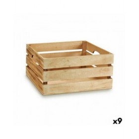 Scatola Decorativa Marrone Legno 40,5 x 20 x 30,5 cm (9 Unità)