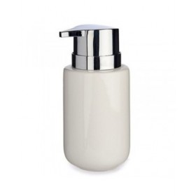 Dispenser di Sapone Berilo J1017-A-BLANCO Bianco Argentato Metallo Ceramica 300 ml 7 x 14,5 x 8,5 cm (6 Unità)