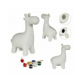 Salvadanaio da Dipingere Pincello BS2316 Ceramica Giraffa 6,8 x 16,2 x 13,2 cm (12 Unità)