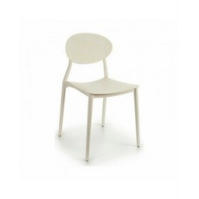 Sedia da Sala da Pranzo Bianco Plastica 41 x 81 x 49 cm (4 Unità)