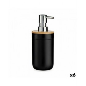 Dispenser di Sapone Berilo 51710 Nero Bambù polipropilene 350 ml 8 x 17 x 9 cm (6 Unità)