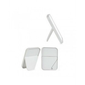 Specchio con Supporto Berilo 48727 Bianco Nero polipropilene 1,7 x 20 x 14 cm (12 Unità)