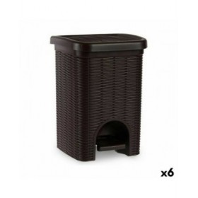 Cestino a pedale Stefanplast Elegance Marrone Plastica 6 L (6 Unità)