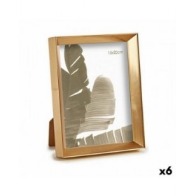 Cornice Portafoto WPC0235MG-3 Dorato Vetro Plastica (6 Unità)