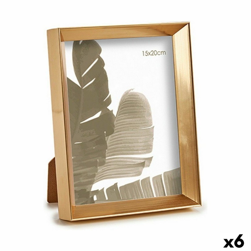 Cornice Portafoto WPC0235MG-3 Dorato Vetro Plastica (6 Unità)