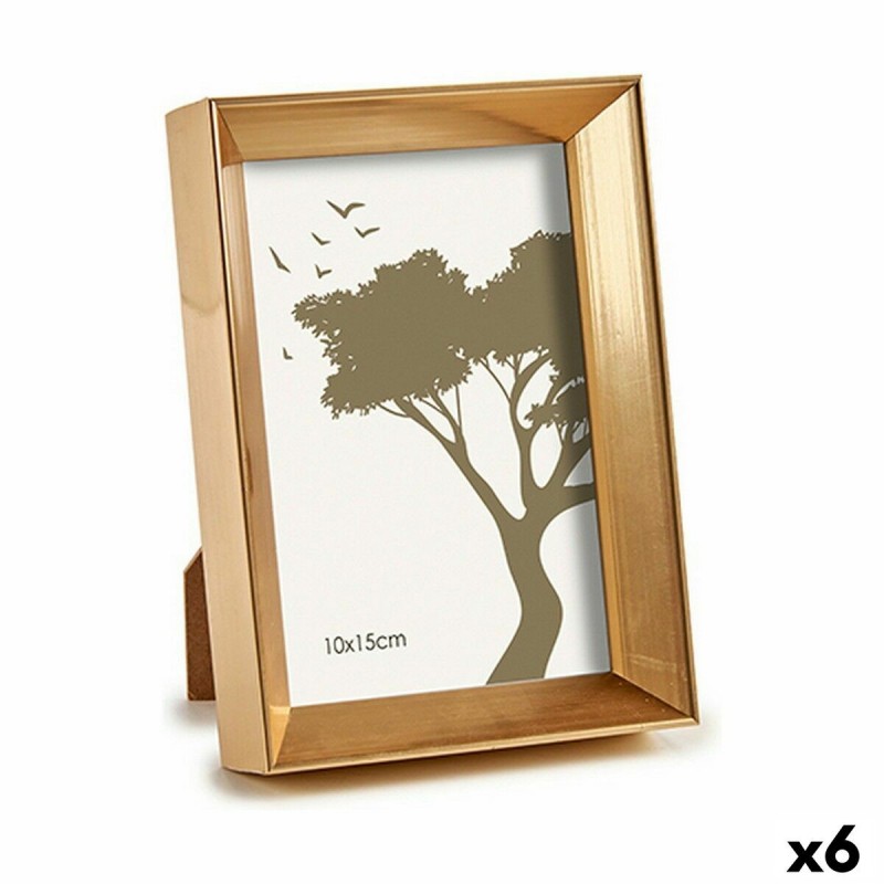 Cornice Portafoto WPC0235MG-1 Dorato Vetro Plastica (6 Unità)