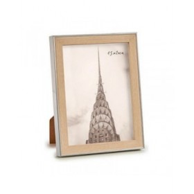 Cornice Portafoto WPC1920MS-3 Marrone Argentato Naturale Vetro polipropilene (6 Unità)