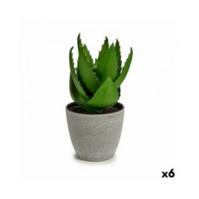 Pianta Decorativa Ibergarden YC184573 Plastica Aloe Vera 15 x 23,5 x 15 cm (6 Unità)