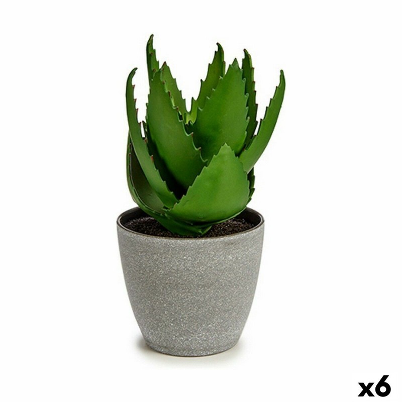 Pianta Decorativa Ibergarden YC184573 Plastica Aloe Vera 15 x 23,5 x 15 cm (6 Unità)