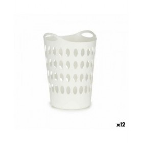 Cesto per i Panni Bianco Plastica 50 L 44 x 56 x 41 cm (12 Unità)