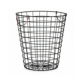 Cesto Kinvara W5759M-CH Nero Acciaio 30 x 30 x 30 cm Con manici (12 Unità)