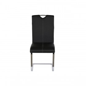 Sedia da Sala da Pranzo DKD Home Decor Nero Metallo Poliuretano (59 x 45 x 102 cm)
