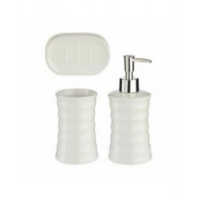 Set da Bagno Berilo DW29150-1 Bianco Ceramica (12 Unità)