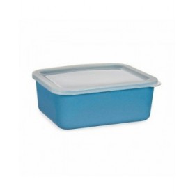 Scatola portaoggetti con coperchio Blu scuro 14,5 x 7 x 19,5 cm (6 Unità)