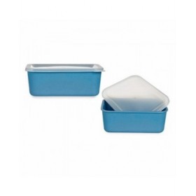 Scatola portaoggetti con coperchio Blu scuro 14,5 x 7 x 19,5 cm (6 Unità)