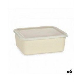 Scatola portaoggetti con coperchio Giallo 17 x 8 x 23,5 cm (6 Unità)