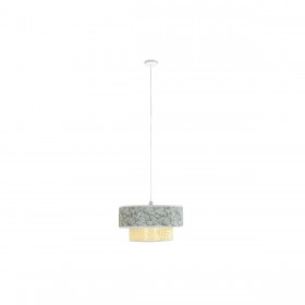 Lampadario DKD Home Decor Naturale Nero Poliestere Bianco Verde 40 W 50 W (46 x 46 x 25 cm)