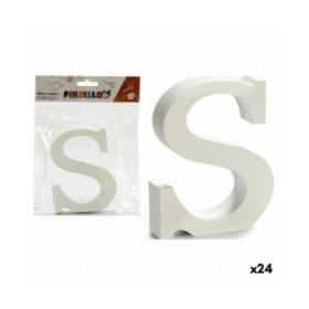 Lettera Pincello S Bianco Legno 2 x 16 x 14,5 cm (24 Unità)