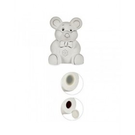 Salvadanaio da Dipingere Pincello BS1802 Ceramica Mouse 14,7 x 20,8 x 16,3 cm (12 Unità)