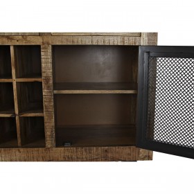 Credenza DKD Home Decor Nero Grigio Metallo Marrone scuro Legno di mango (150 x 43 x 90 cm)