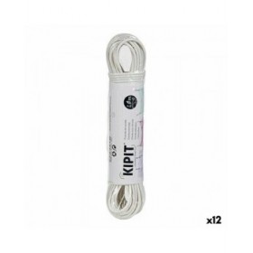 Corda per Stendere Kipit HH023B(S/C) Bianco PVC 20 m (12 Unità)