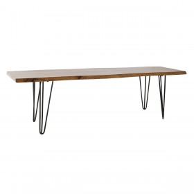Panca DKD Home Decor 160 x 46 x 46 cm Naturale Nero Marrone Chiaro Alpino