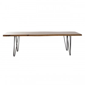 Panca DKD Home Decor 160 x 46 x 46 cm Naturale Nero Marrone Chiaro Alpino