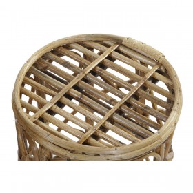 Set di 3 tavoli DKD Home Decor 39 x 39 x 41 cm Naturale vimini