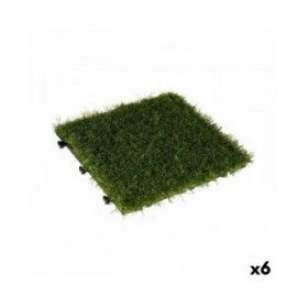 Piastrella ad Incastro Ibergarden G004 Verde Plastica 30 x 3,5 x 30 cm Prato (6 Unità)