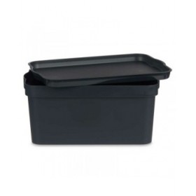 Scatola portaoggetti con coperchio Kipit TP594-1 Antracite Plastica 7,5 L 21 x 14,2 x 32 cm (12 Unità)