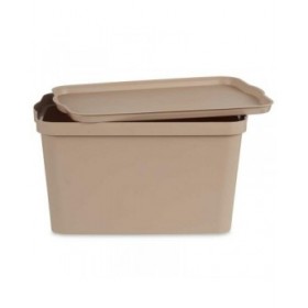 Scatola portaoggetti con coperchio Kipit TP596-3 Beige Plastica 24 L 29,3 x 24,5 x 45 cm (6 Unità)