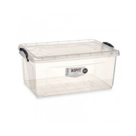 Scatola portaoggetti con coperchio Trasparente Plastica 22 L 32 x 20,5 x 50 cm (6 Unità)