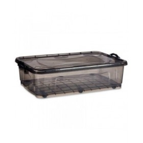 Scatola con Ruote per Organizzare Kipit TP484-2 Antracite Plastica 40 L (6 Unità)