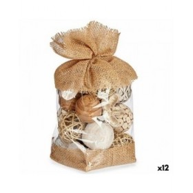 Sfera Decorativa Bianco Marrone 13 x 29 x 13 cm (12 Unità)