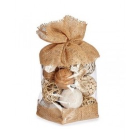 Sfera Decorativa Bianco Marrone 13 x 29 x 13 cm (12 Unità)