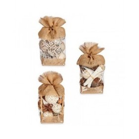 Sfera Decorativa Bianco Marrone 13 x 29 x 13 cm (12 Unità)