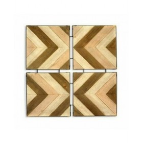 Decorazione da Parete Bafana Marrone Beige 3 x 82,5 x 82,5 cm (2 Unità)