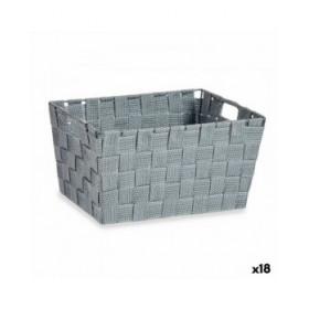 Cestino Multiuso Kipit A3-6883 Grigio Stoffa 5 L 30,4 x 14 x 20 cm (18 Unità)