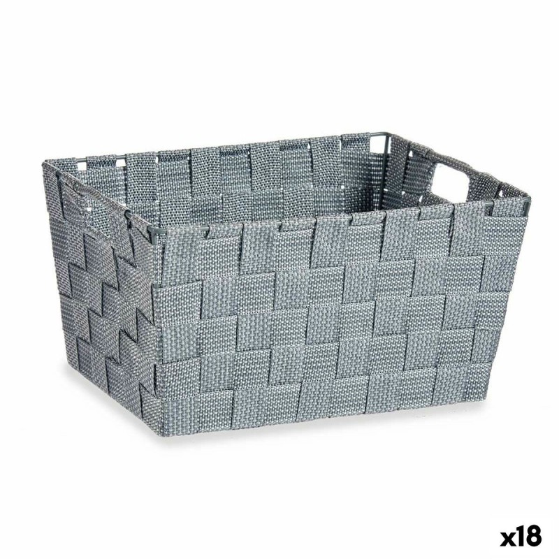 Cestino Multiuso Kipit A3-6883 Grigio Stoffa 5 L 30,4 x 14 x 20 cm (18 Unità)