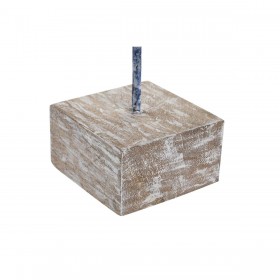 Statua Decorativa DKD Home Decor Azzurro Resina Legno di mango (37 x 11 x 39 cm)