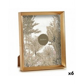 Cornice Portafoto WPC0235MG-4 Dorato Vetro Plastica (6 Unità)