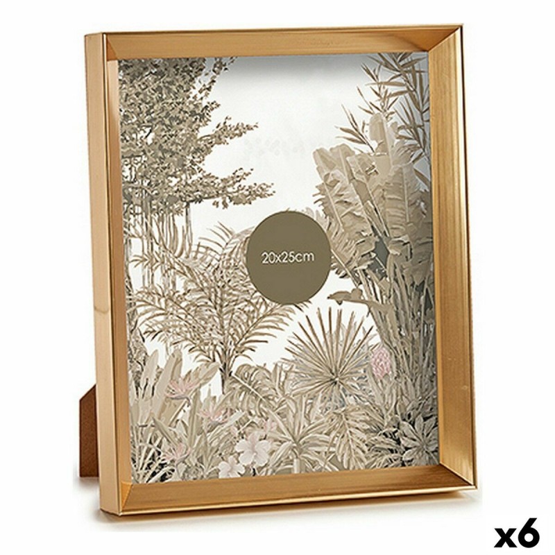 Cornice Portafoto WPC0235MG-4 Dorato Vetro Plastica (6 Unità)