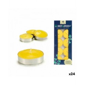 Set di Candele Ibergarden HL-1010CIT Giallo Metallo Cera Citronella (24 Unità)