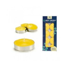 Set di Candele Ibergarden HL-1010CIT Giallo Metallo Cera Citronella (24 Unità)